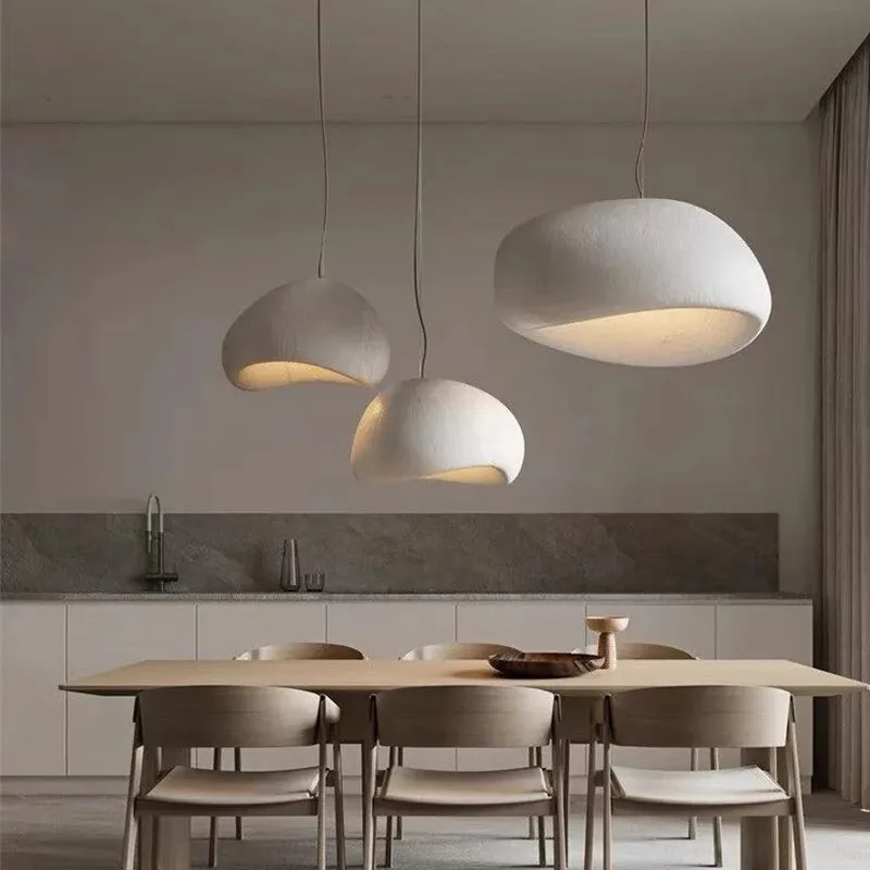 Minimalistische Hanglamp met Stenen Textuur – Moderne Verlichting in Scandinavische Stijl | Sansoti