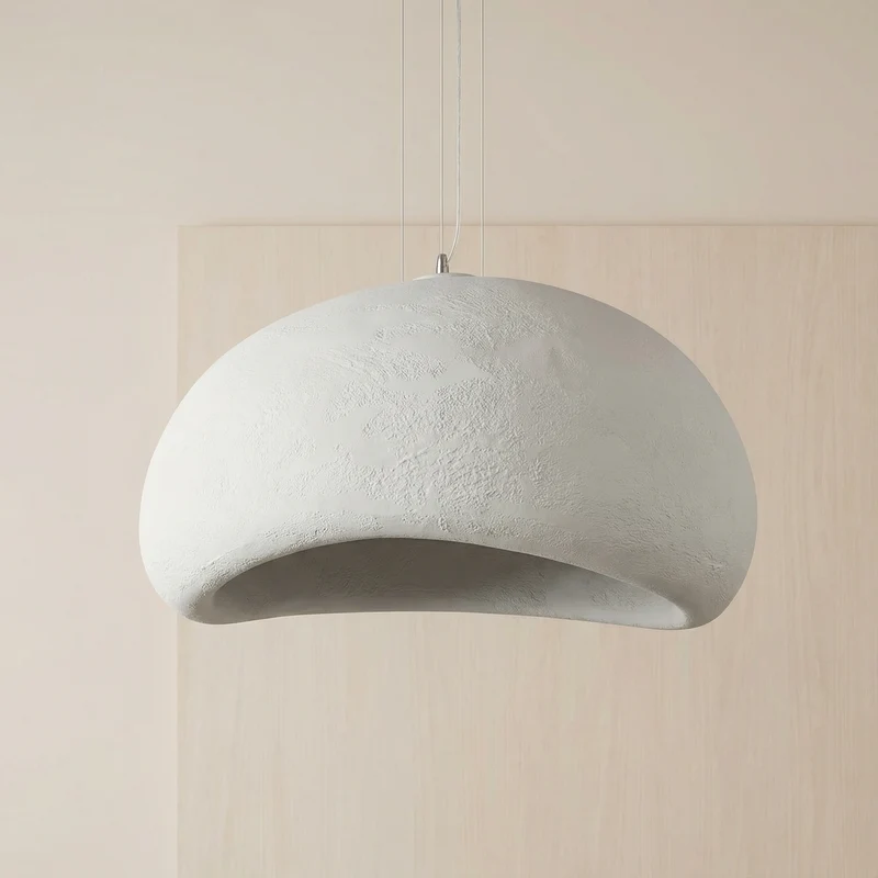 Minimalistische Hanglamp met Stenen Textuur – Moderne Verlichting in Scandinavische Stijl | Sansoti