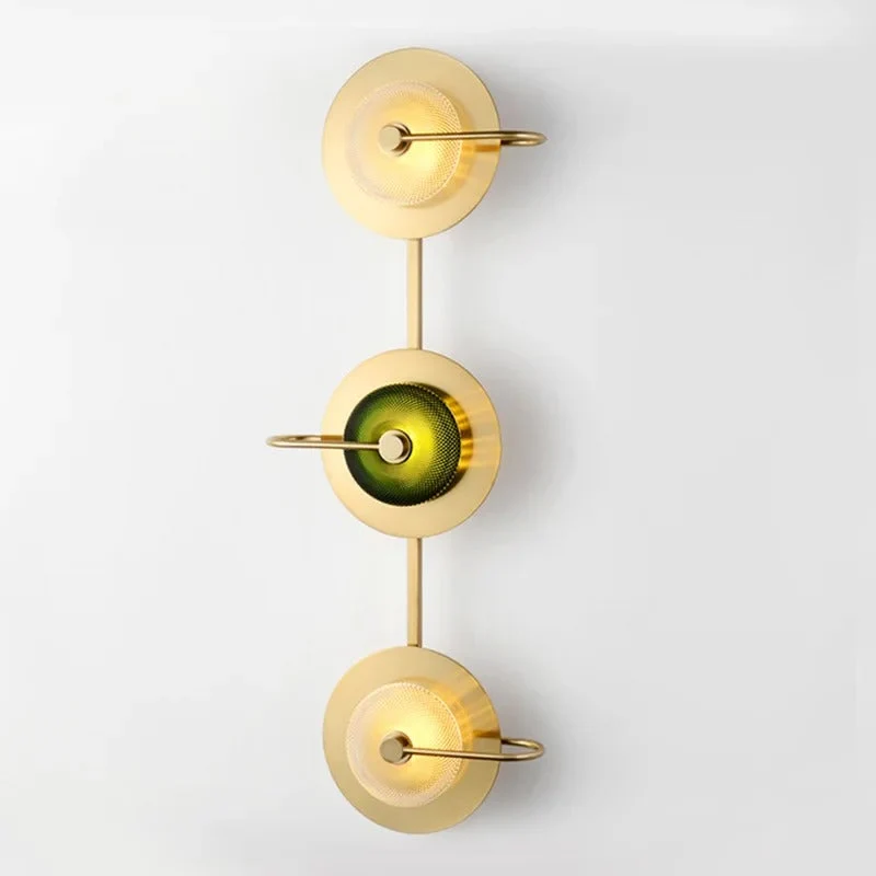 Messing Wandlamp met Glazen Kap - Modern Scandinavisch Design - Groen & Helder Glas - 2 & 3-Lichtpunt Opties | Sansoti
