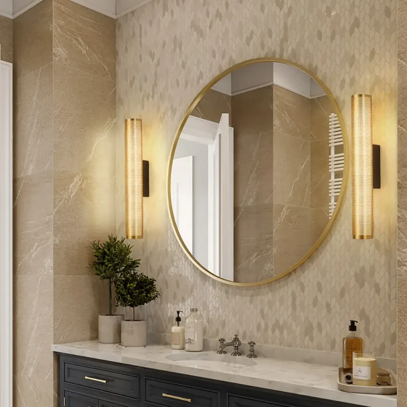 Bara Luxe Wandlamp – Gouden Wandverlichting met Elegante Afwerking voor Badkamer & Slaapkamer | Sansoti