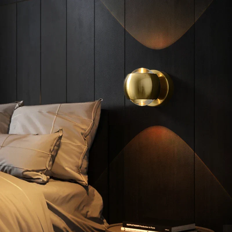 Moderne Wandlamp met LED Verlichting – Messing Afwerking voor Hal & Woonkamer | Sansoti