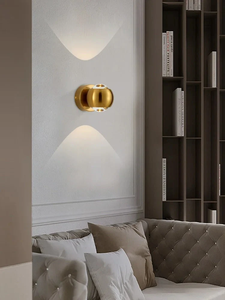 Moderne Wandlamp met LED Verlichting – Messing Afwerking voor Hal & Woonkamer | Sansoti