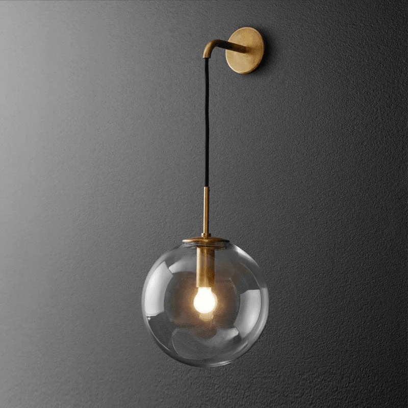 Glazen Wandlamp met Metalen Armatuur – Moderne Wandverlichting voor Hal, Slaapkamer en Woonkamer | Sansoti