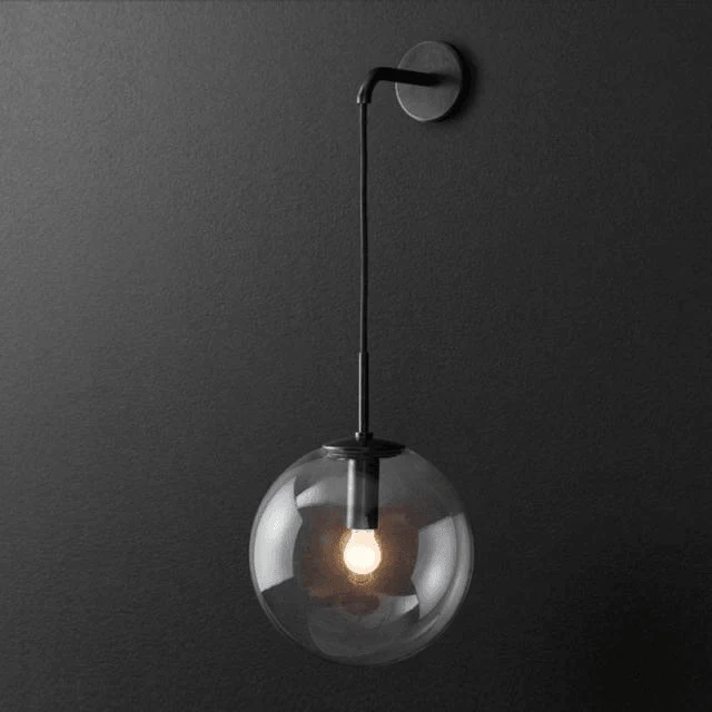 Glazen Wandlamp met Metalen Armatuur – Moderne Wandverlichting voor Hal, Slaapkamer en Woonkamer | Sansoti