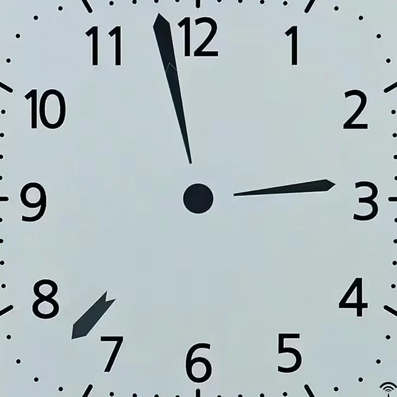 AMS Funk-Wand/ Wanduhr F5898 Wanduhr Silber • Funk-Zeitabgleich • Analog und Digital