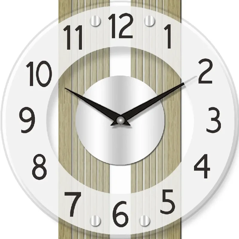 AMS F5875 Wanduhr Eiche • Funkwerk • Satiniertes Mineralglas