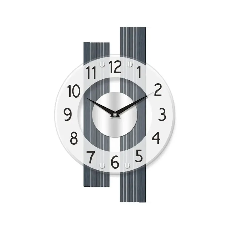 AMS F5876 Wanduhr Anthrazit • Funkwerk • Satiniertes Mineralglas