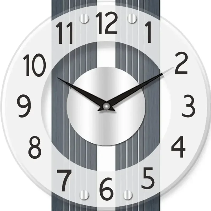 AMS F5876 Wanduhr Anthrazit • Funkwerk • Satiniertes Mineralglas