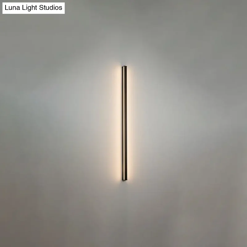 Moderne Lineaire LED Wandlamp Zwart – Strakke Muuraansluiting voor Hal & Gang | Sansoti