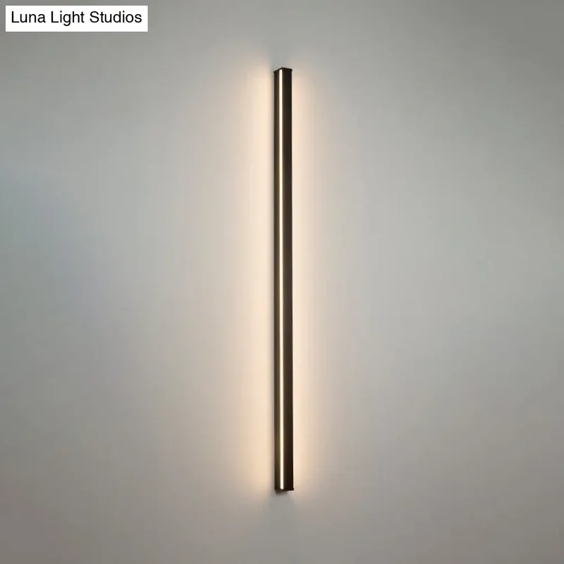 Moderne Lineaire LED Wandlamp Zwart – Strakke Muuraansluiting voor Hal & Gang | Sansoti