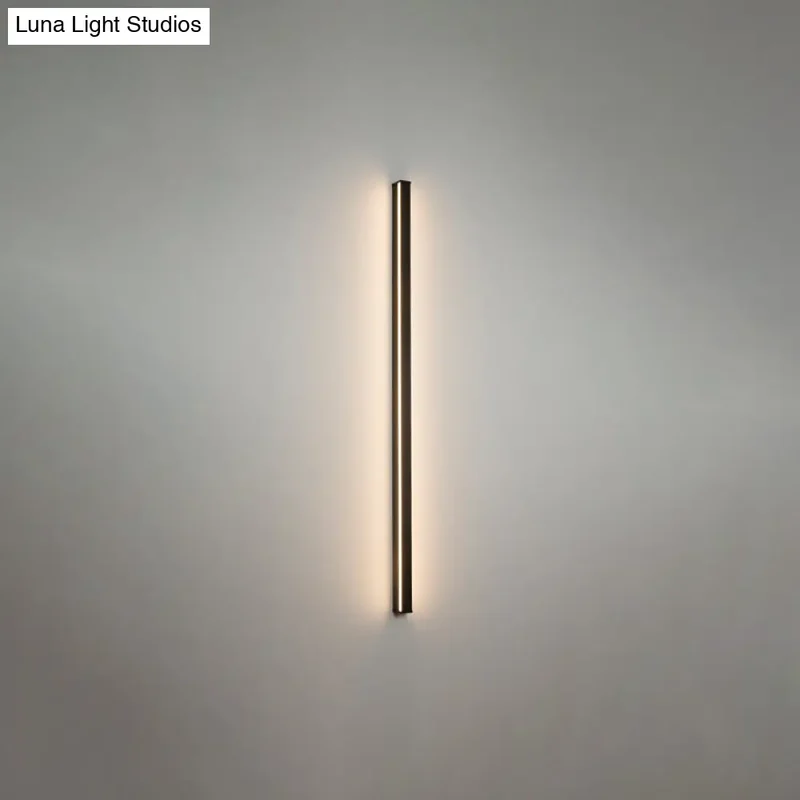 Moderne Lineaire LED Wandlamp Zwart – Strakke Muuraansluiting voor Hal & Gang | Sansoti