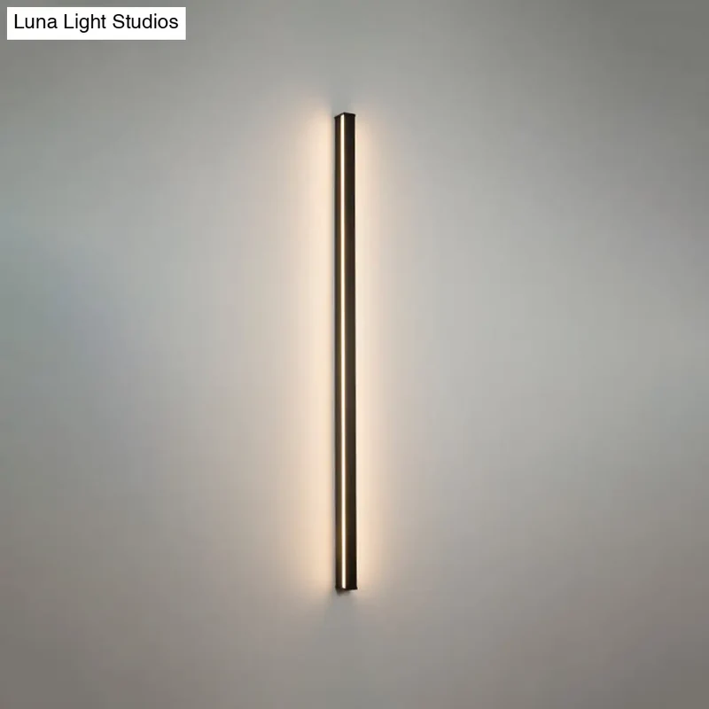 Moderne Lineaire LED Wandlamp Zwart – Strakke Muuraansluiting voor Hal & Gang | Sansoti