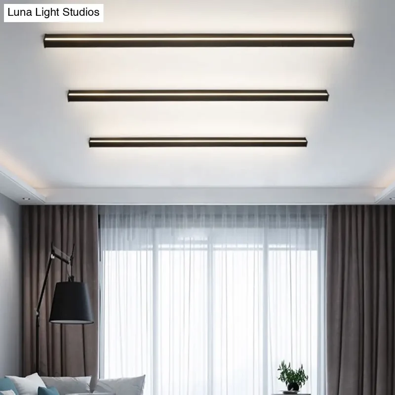 Moderne Lineaire LED Wandlamp Zwart – Strakke Muuraansluiting voor Hal & Gang | Sansoti