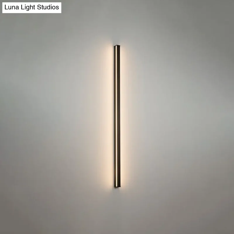 Moderne Lineaire LED Wandlamp Zwart – Strakke Muuraansluiting voor Hal & Gang | Sansoti