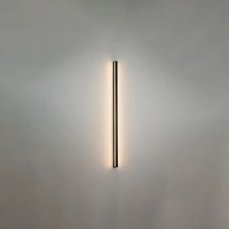 Moderne Lineaire LED Wandlamp Zwart – Strakke Muuraansluiting voor Hal & Gang | Sansoti