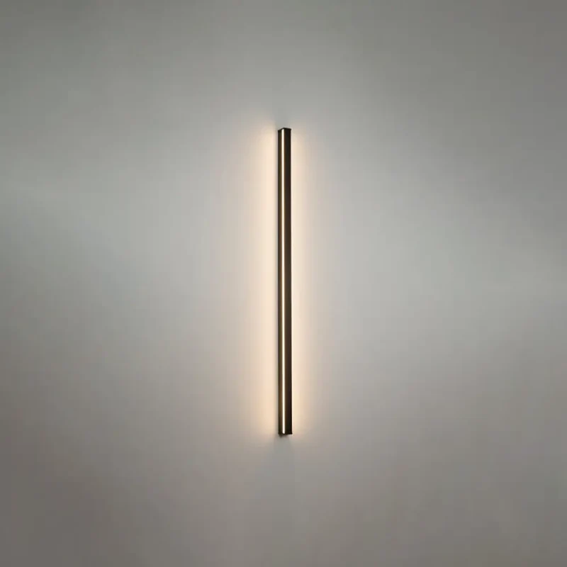 Moderne Lineaire LED Wandlamp Zwart – Strakke Muuraansluiting voor Hal & Gang | Sansoti