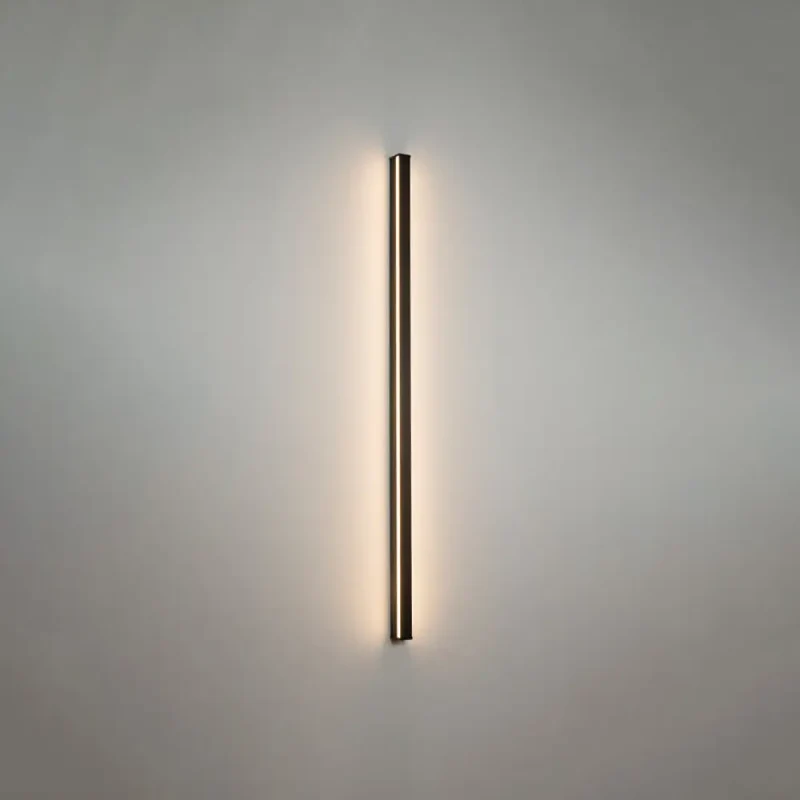 Moderne Lineaire LED Wandlamp Zwart – Strakke Muuraansluiting voor Hal & Gang | Sansoti