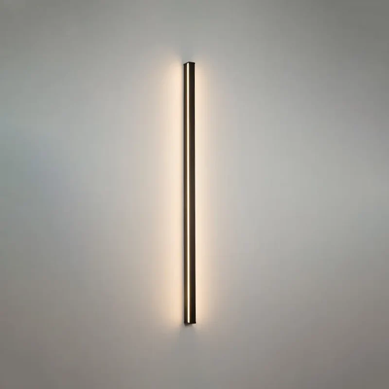 Moderne Lineaire LED Wandlamp Zwart – Strakke Muuraansluiting voor Hal & Gang | Sansoti