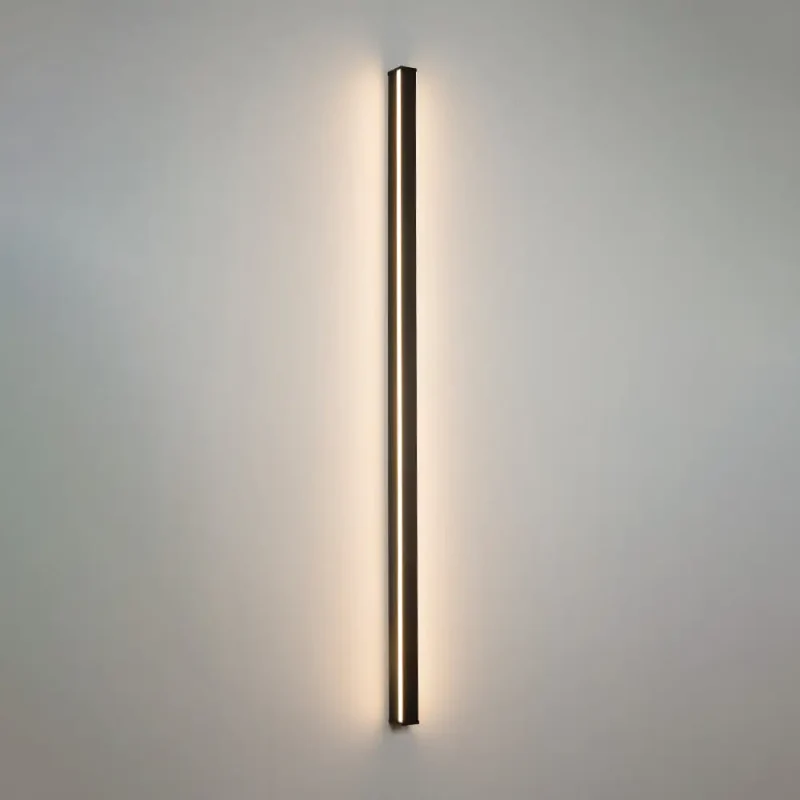 Moderne Lineaire LED Wandlamp Zwart – Strakke Muuraansluiting voor Hal & Gang | Sansoti