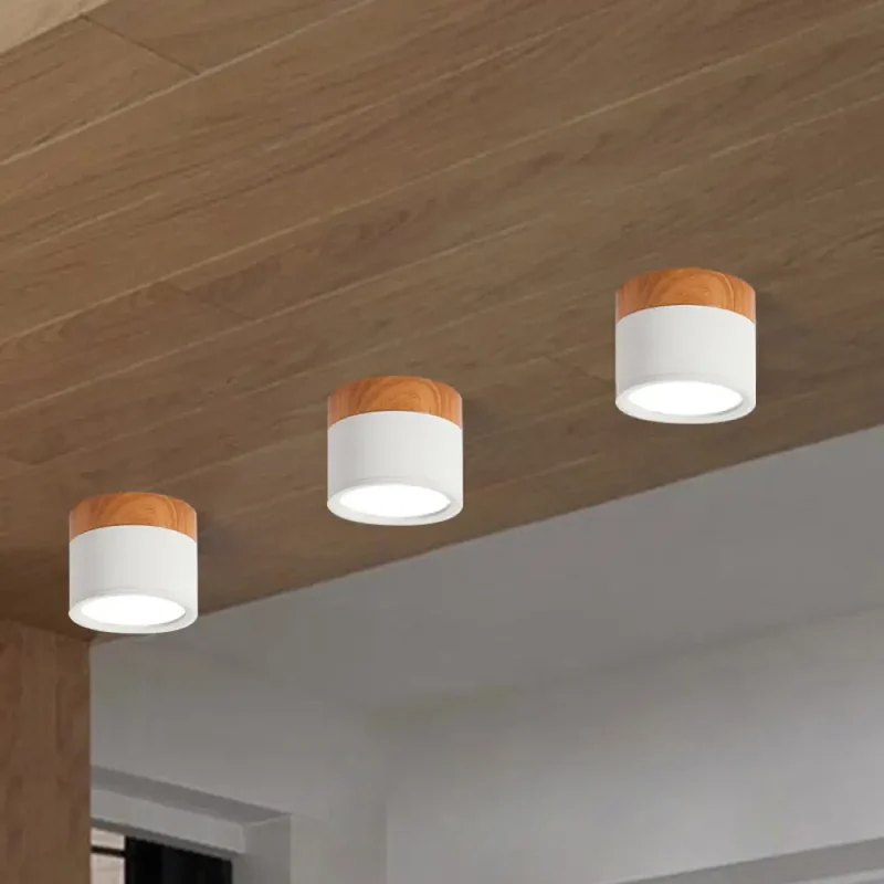 Macaron Plafondlamp Cilindrisch Metaal voor Keuken of Bar – Geel, Blauw, Zwart & Hout | Sansoti