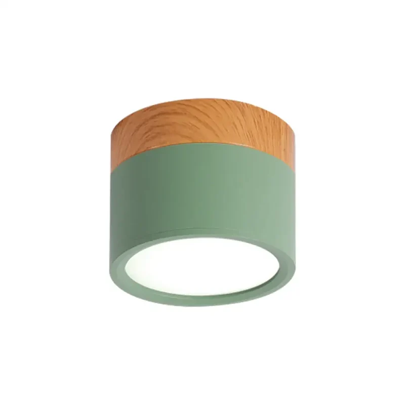 Macaron Plafondlamp Cilindrisch Metaal voor Keuken of Bar – Geel, Blauw, Zwart & Hout | Sansoti