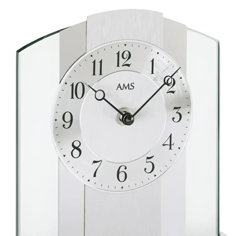AMS T1120 Tischuhr Schiefer/Aluminium • Quarzwerk • Mineralglas