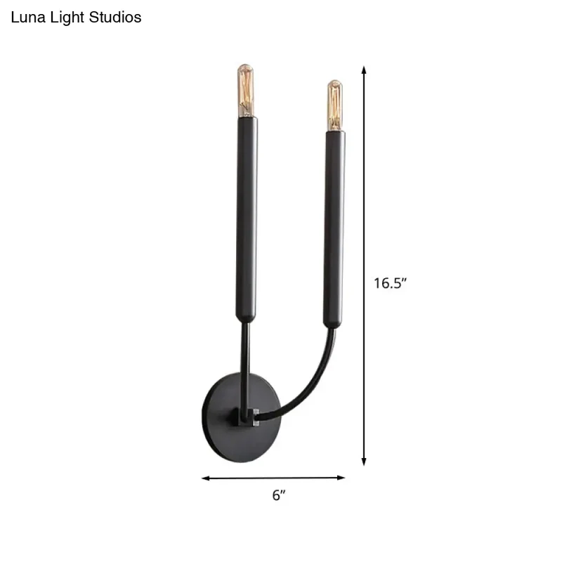 Klassieke Wandlamp Tubelamp – Messing of Zwart Armatuur met Vintage Karakter | Sansoti
