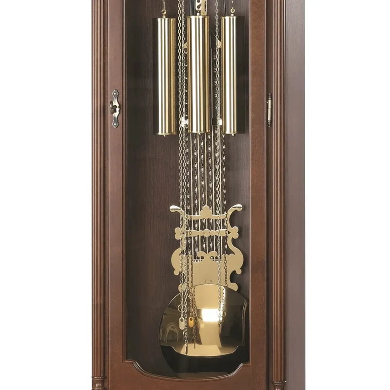 AMS S2022/1 Standuhr Nussbaum • Westminster Kettenzugwerk • Mondphase