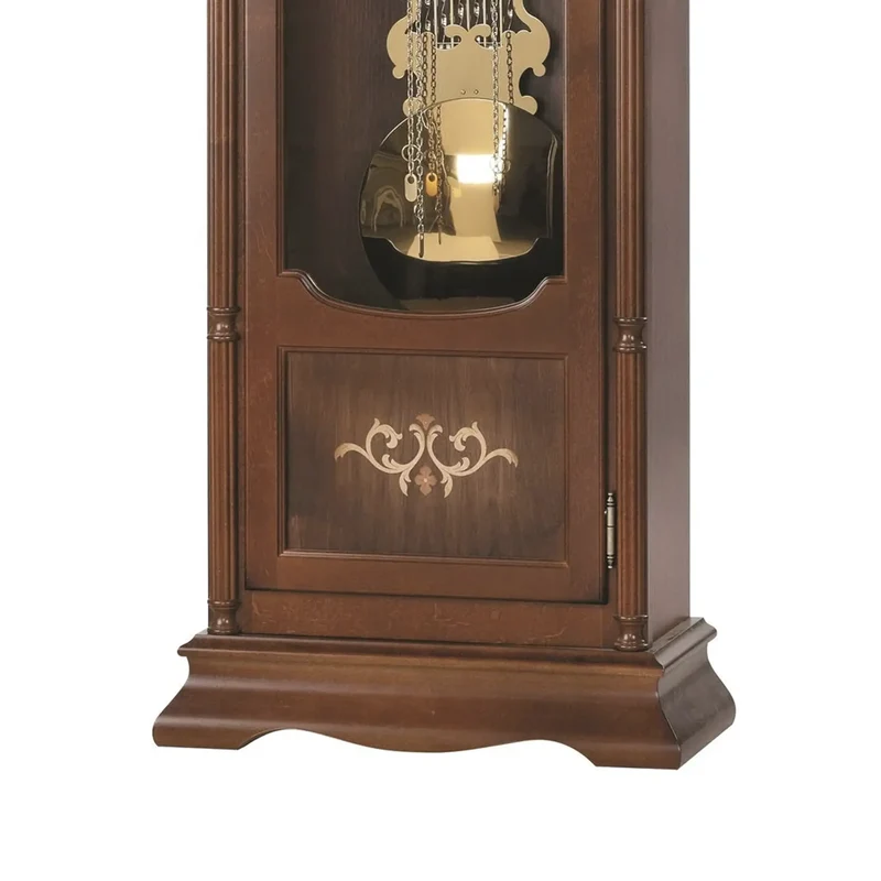 AMS S2022/1 Standuhr Nussbaum • Westminster Kettenzugwerk • Mondphase