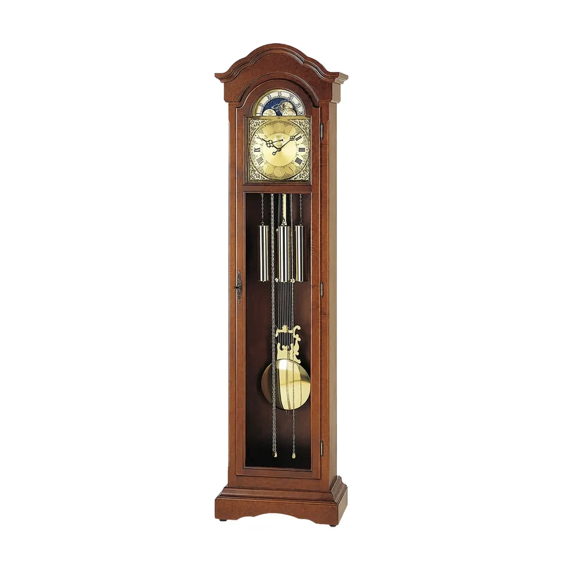 AMS S2021/1 Standuhr Nussbaum • Westminster Kettenzugwerk • Mondphase