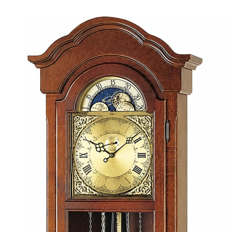 AMS S2021/1 Standuhr Nussbaum • Westminster Kettenzugwerk • Mondphase