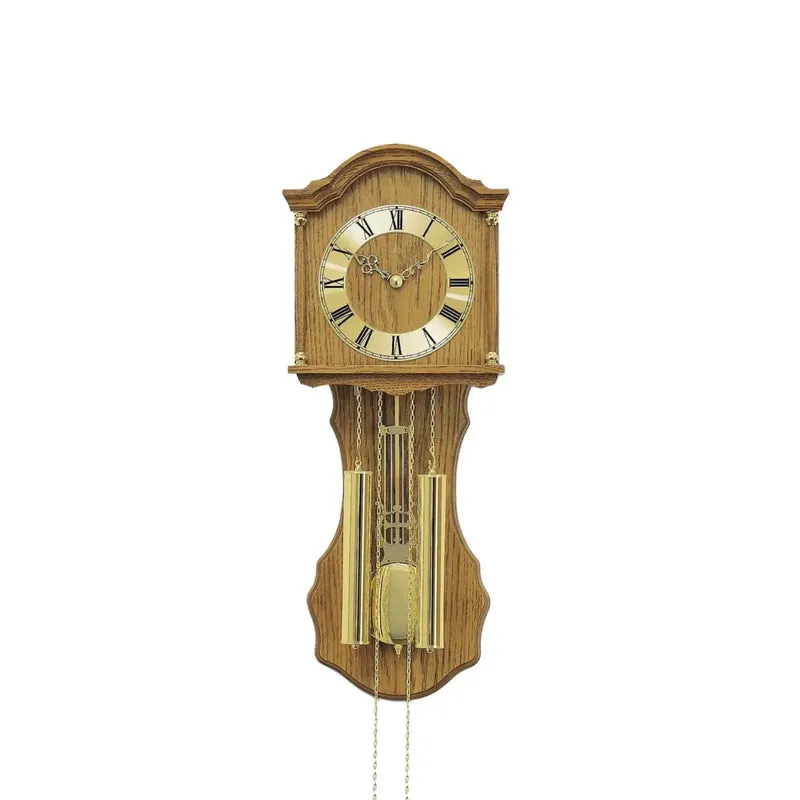 AMS Heimuhr H211/4 Wanduhr Eiche • 8-Tage BimBam-Schlagwerk • Aluminium-Zahlenring