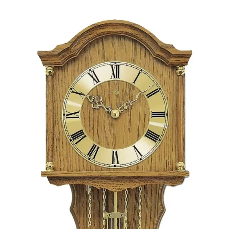 AMS Heimuhr H211/4 Wanduhr Eiche • 8-Tage BimBam-Schlagwerk • Aluminium-Zahlenring