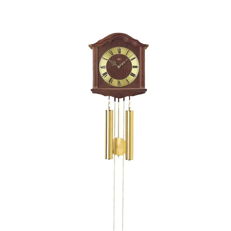 AMS Heimuhr H206/1 Wanduhr Nussbaum • 8-Tage BimBam-Schlagwerk • Teilmassives Gehäuse