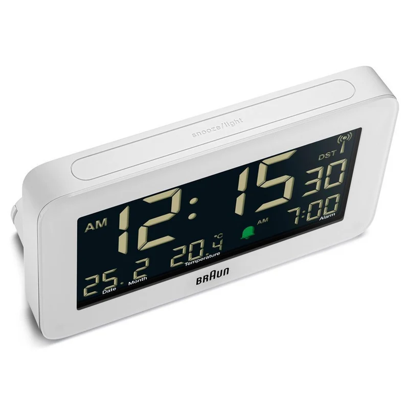 Braun BC10 Digitaler Wecker Weiß