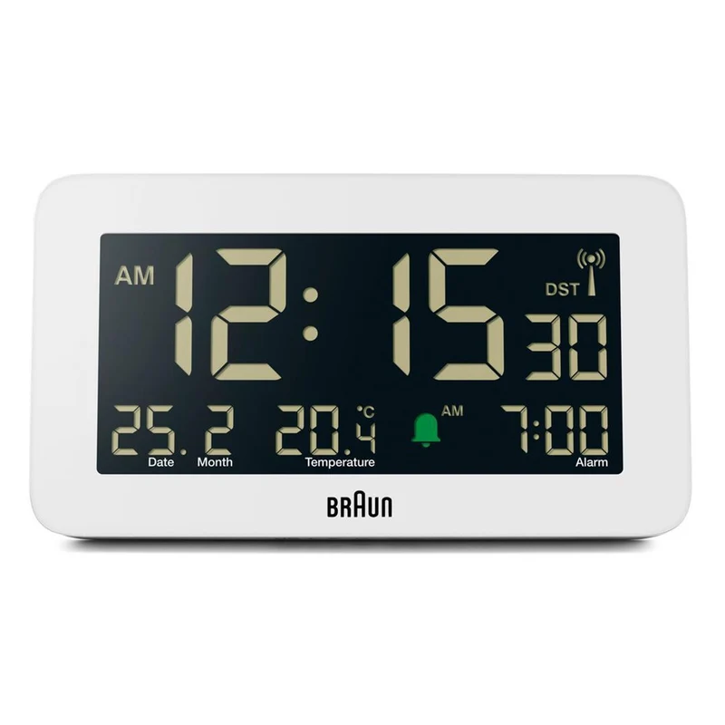 Braun BC10 Digitaler Wecker Weiß