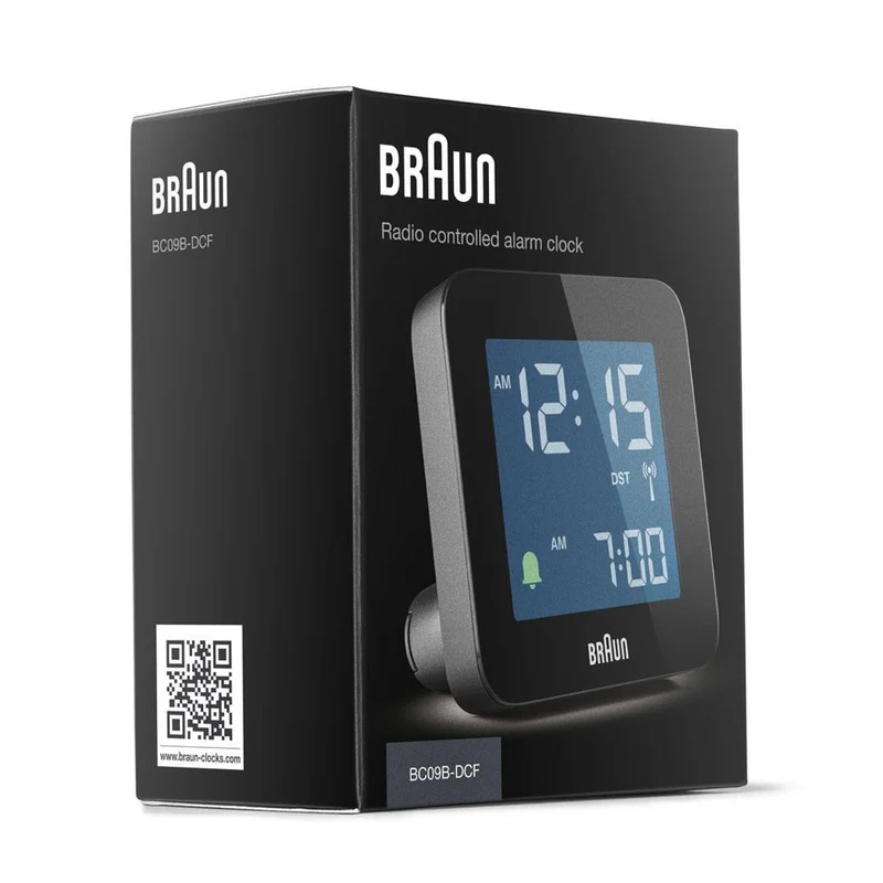 Braun BC09-DCF Digitaler Wecker Schwarz