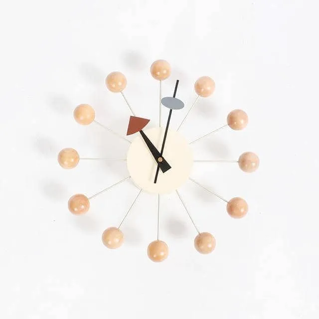 Abstracte 3D-Bal Wandklok – Scandinavisch Minimalistisch Design 32 cm Siliconen Quartz Stille Uurwerk Decoratief Interieur Zwart Grijs | Sansoti