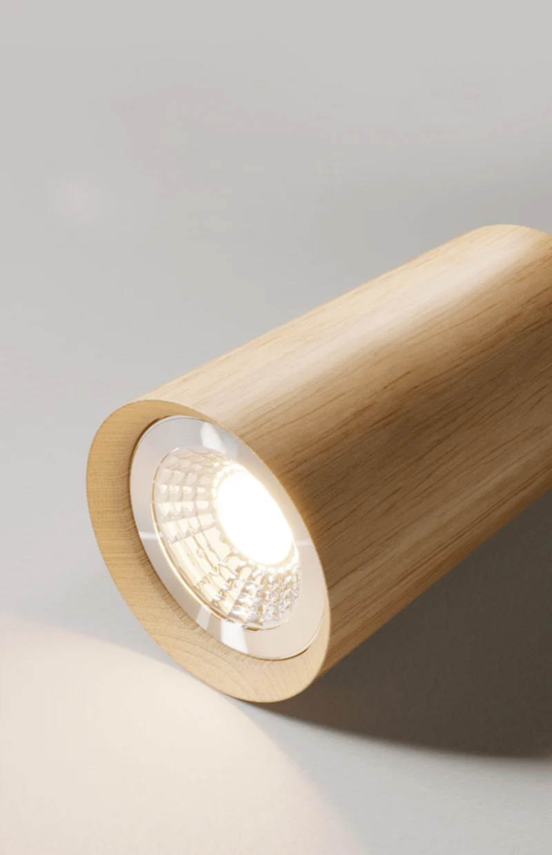 Modulaire Houten Plafondlamp met Verstelbaar Licht – Scandinavisch Design | Sansoti