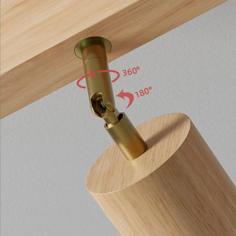 Modulaire Houten Plafondlamp met Verstelbaar Licht – Scandinavisch Design | Sansoti