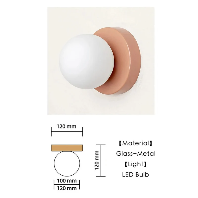 Scandinavische Wandlamp met Glazen Kap – Minimalistische Verlichting voor Woonkamer, Slaapkamer & Gang | Sansoti