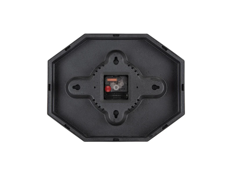 Karlsson Modern Factory Octagon KA6067RD Wecker Ockerrot • Geräuschloses Sweep-Uhrwerk • Retro-Design
