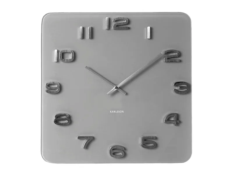 Karlsson Vintage Squared KA5488GY Wanduhr Grau • Offenes Zifferblatt • Vintage Design