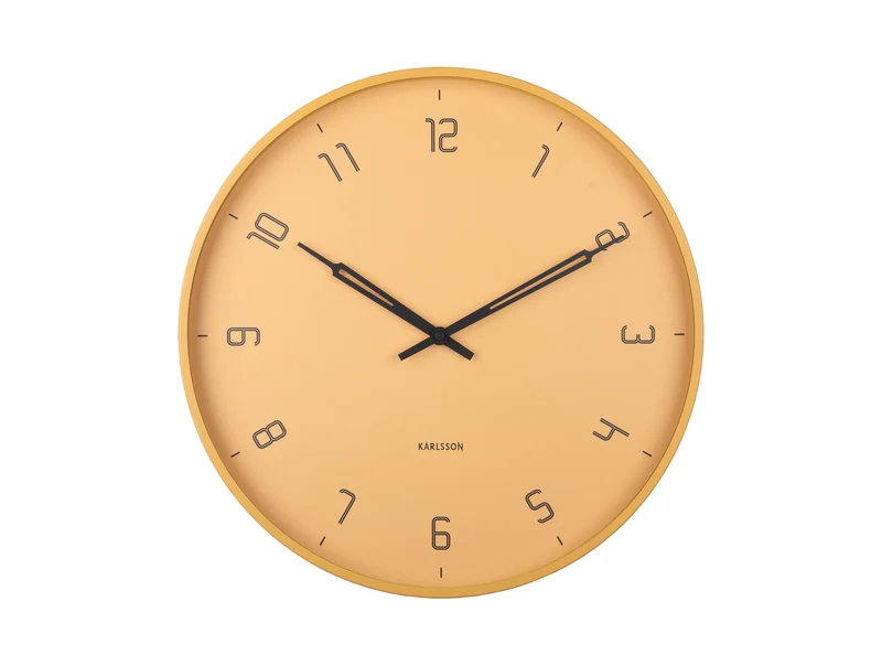 Karlsson Stark KA5950YE Wanduhr Honiggelb • Sweep-Uhrwerk • Design von Boxtel & Buijs