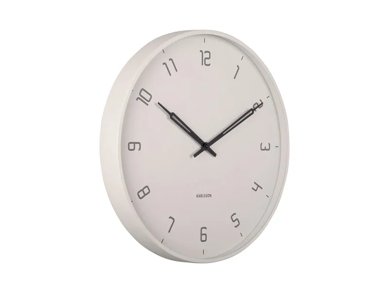 Karlsson Stark KA5950WG Wanduhr Warmgrau • Geräuschloses Sweep-Werk • Design by Boxtel & Buijs