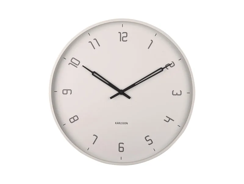 Karlsson Stark KA5950WG Wanduhr Warmgrau • Geräuschloses Sweep-Werk • Design by Boxtel & Buijs
