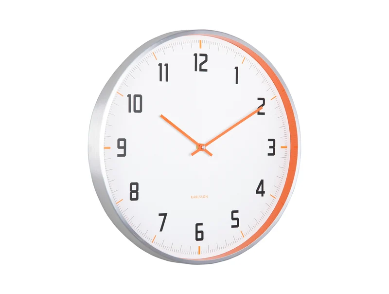 Karlsson Sporty KA5969OR Wanduhr Orange • Sportliches Design • Aluminiumgehäuse