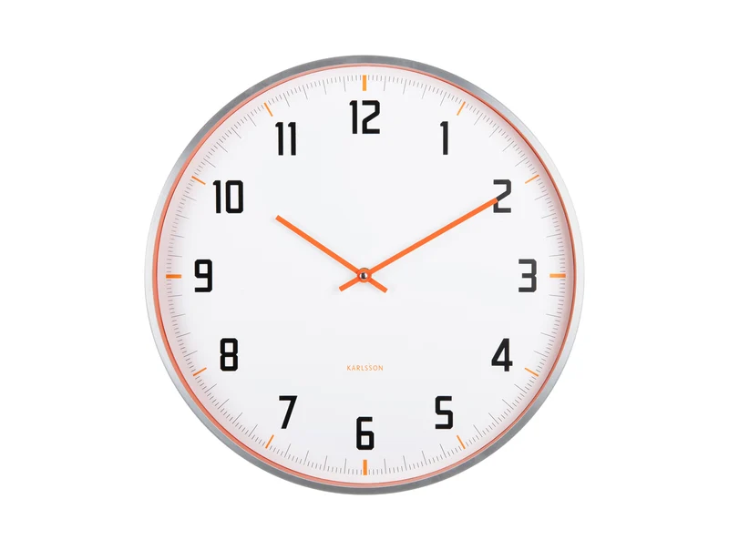 Karlsson Sporty KA5969OR Wanduhr Orange • Sportliches Design • Aluminiumgehäuse