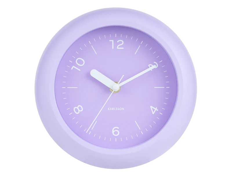 Karlsson Slope KA6047LP Wanduhr Sanftlila • Geräuschloses Sweep-Uhrwerk • Playful Design