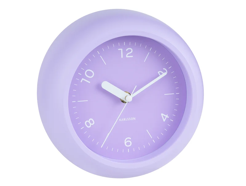 Karlsson Slope KA6047LP Wanduhr Sanftlila • Geräuschloses Sweep-Uhrwerk • Playful Design